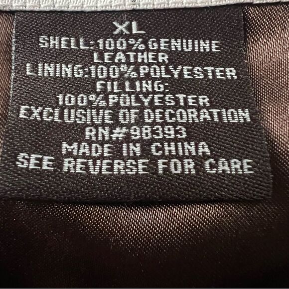 Bradley Bayou Suede Leather Collarless Braided Full Zip Mocha Jacket SZ XL - Picture 11 of 15